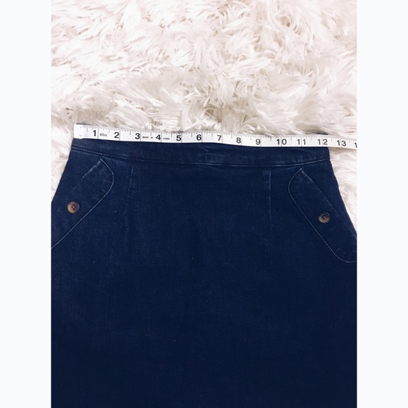 ASOS High Waisted 90’s Retro Jean Mini Skirt - Picture 4 of 6